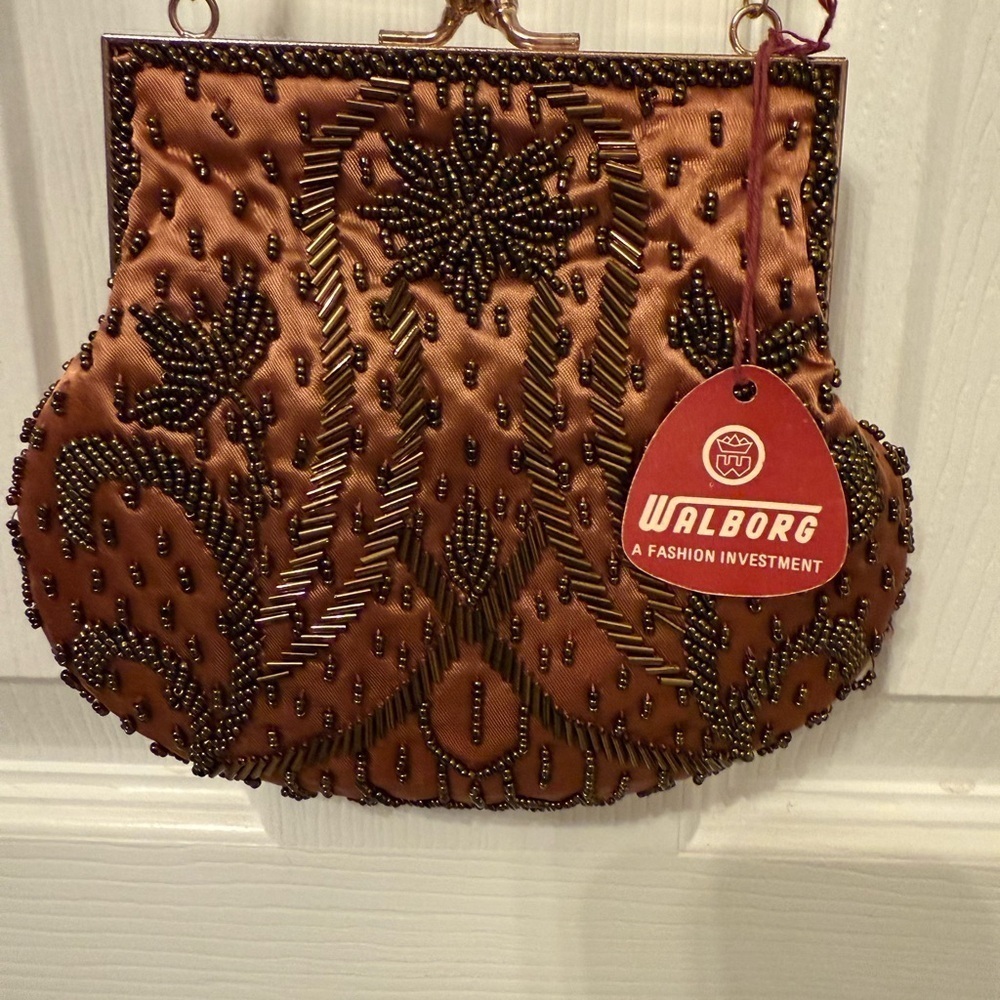 Vintage Walborg Brown Beaded Women's colletable Bag